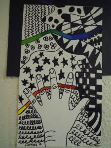 grade 5 hand and ribbon