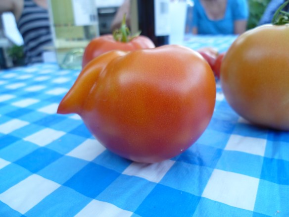 Tomato with a nose.