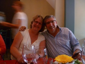 My baby sister and her husband.