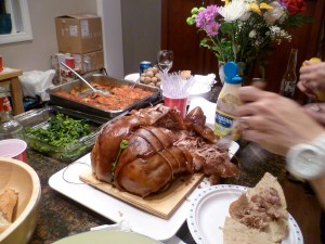 A feast at my oldest daughter's  and partner's home.