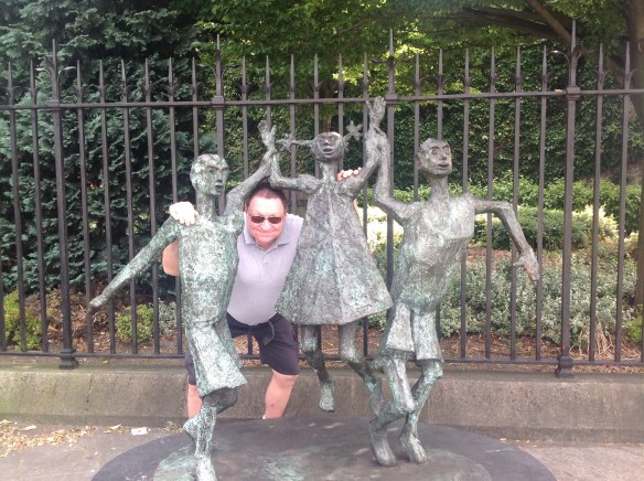 My husband connecting with art.