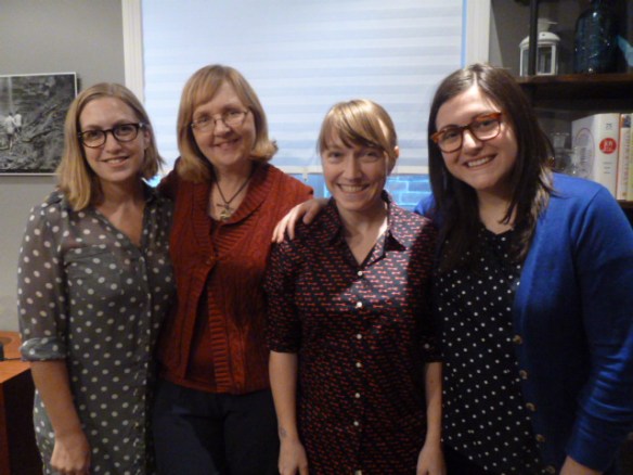 My sister with 'my three girls'.