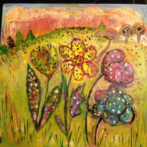 One of the paintings I was working on.