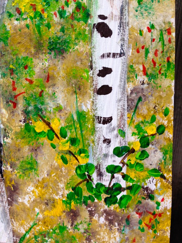 Close-up of the base of one of the trees.